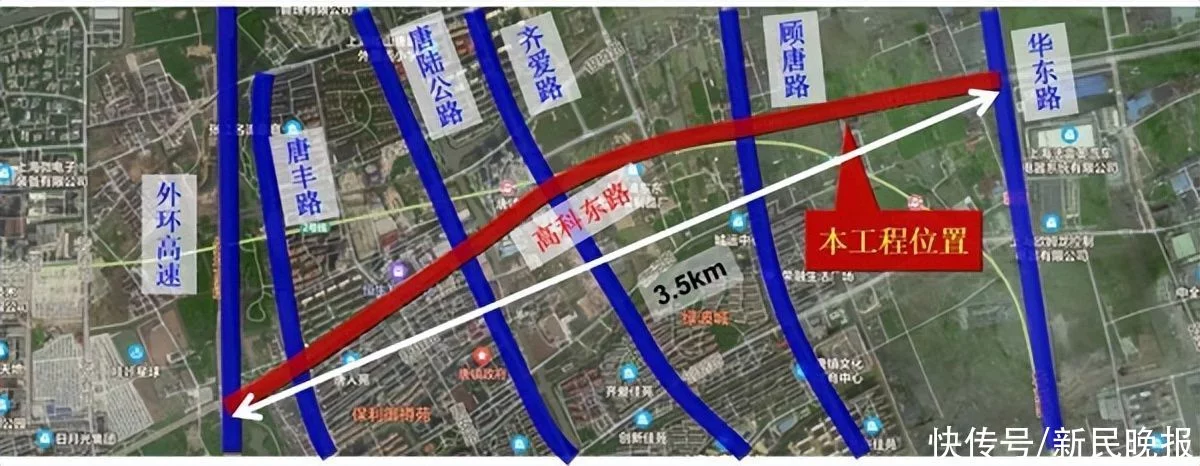 4車道變6車道!高科東路(華東路—外環線)改建工程進入道路主體施工階段(圖2) 4車道變6車道!高科東路(華東路—外環線)改建工程進入道路主體施工階段(圖2)