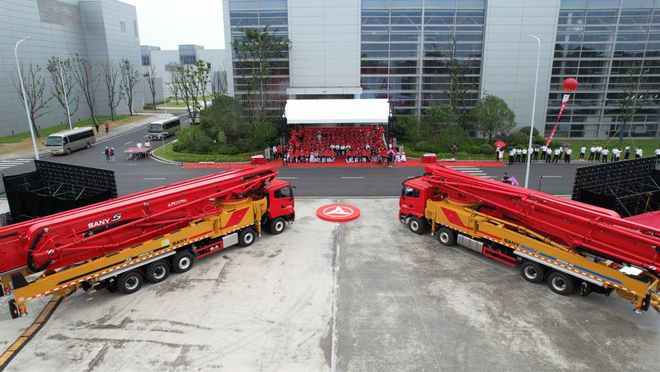 世界泵王“大閱兵”！電動化浪潮領先全球！三一混凝土機械新品品鑒會圓滿成功！(圖2)