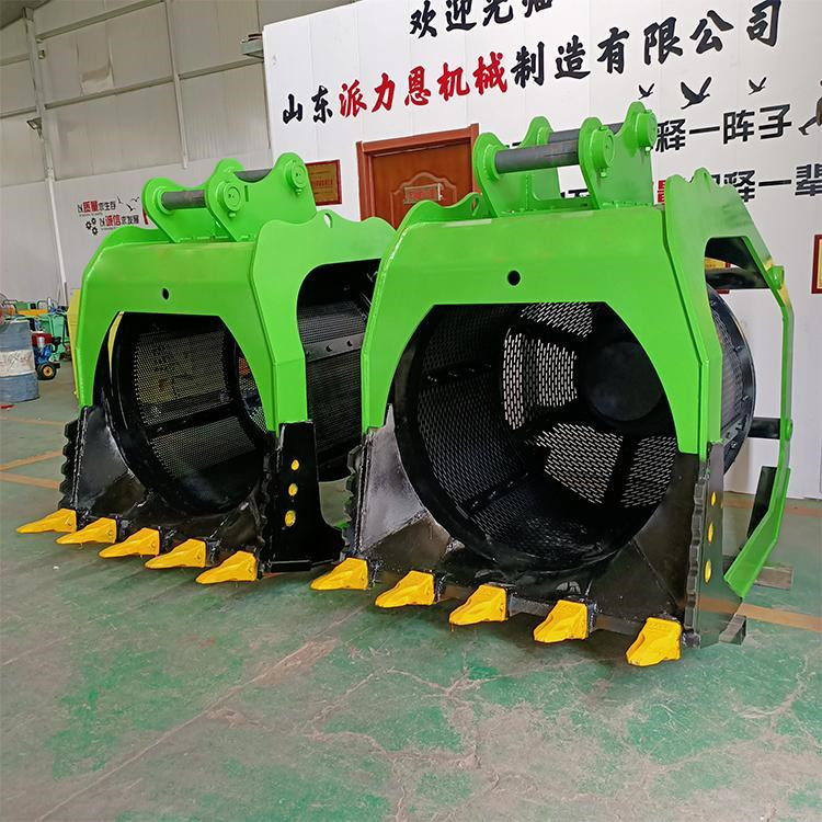 挖掘機篩分設備旋轉篩分斗洗沙斗泥土砂石分離機(圖3)