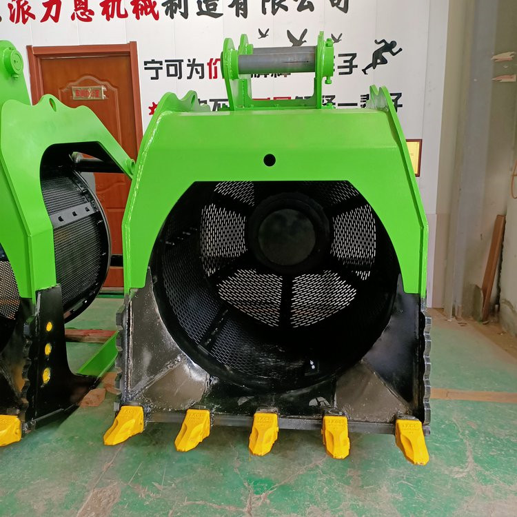 挖掘機篩分設備旋轉篩分斗洗沙斗泥土砂石分離機(圖2)